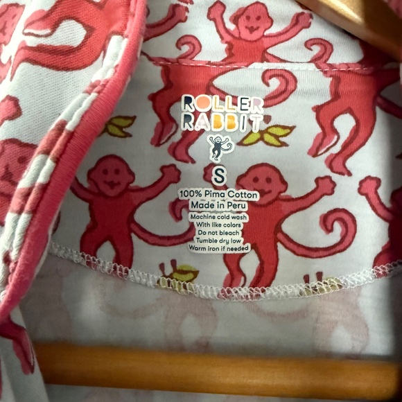 Roller Rabbit Pink Monkey Polo Pajamas - Picture 5 of 7